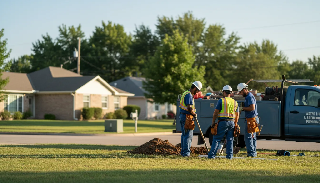 Residential water line and bathroom plumbing service in Dickerson Run, PA